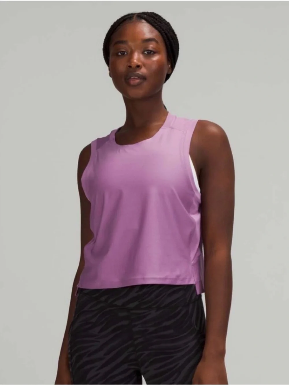 lululemon athletica Lavender Cropped Performance Tank